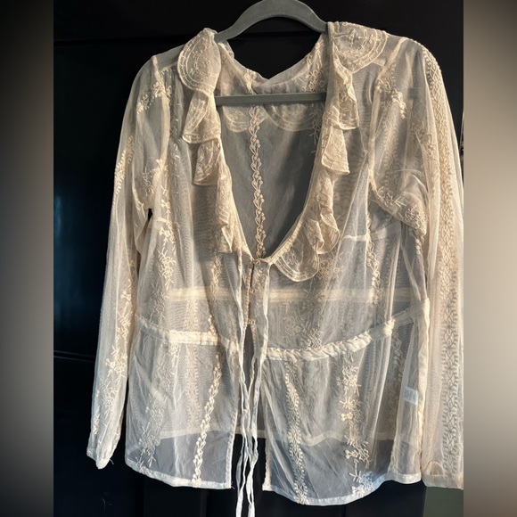 Scully Tops - Scully Cream Lace Women's Top